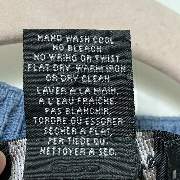 Vintage Tosani Sweater Vest Mens Grandpa Blue Knit Made in Canada Textured Prep - Picture 5 of 7